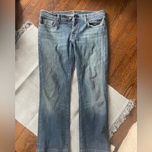 7 for all Mankind boot cut low rise jeans